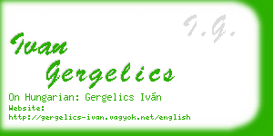 ivan gergelics business card