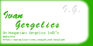 ivan gergelics business card